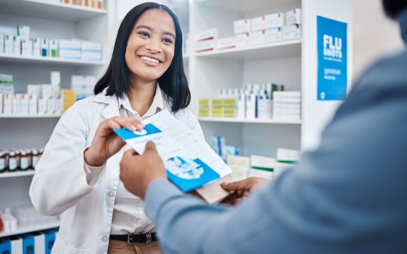 pharmacy shopping product pharmacist customer buying
